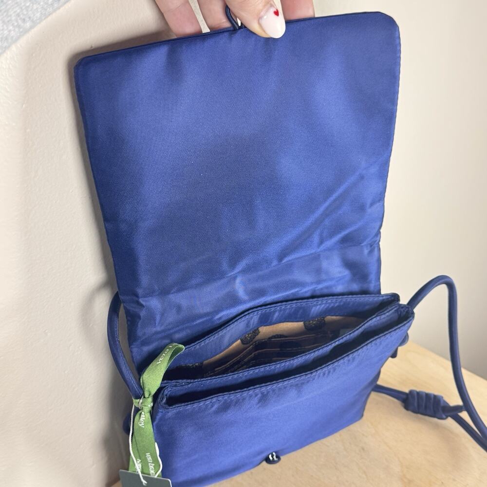 NWT VERA BRADLEY Crossbody Purse Baird Hipster Peacoat solid Blue FREE SHIPPING - Picture 5 of 7